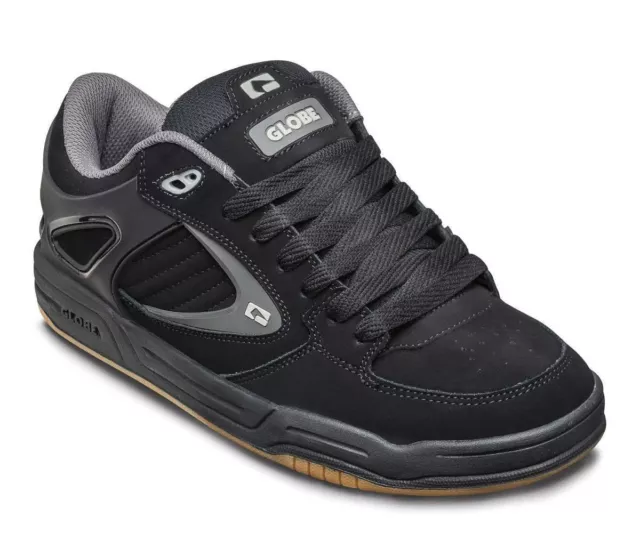 Scarpe Uomo Donna Ragazzo Globe AGENT Nero Black Charcoal Tilt Skate Shoes