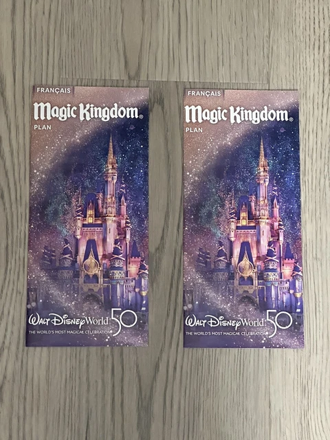 DISNEY WORLD MAGIC Kingdom Park Map in FRENCH includes Splash Mountain
