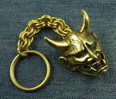 Handmade Solid Brass Ghost face Keychains Wallet Bag chain keyrings pendant