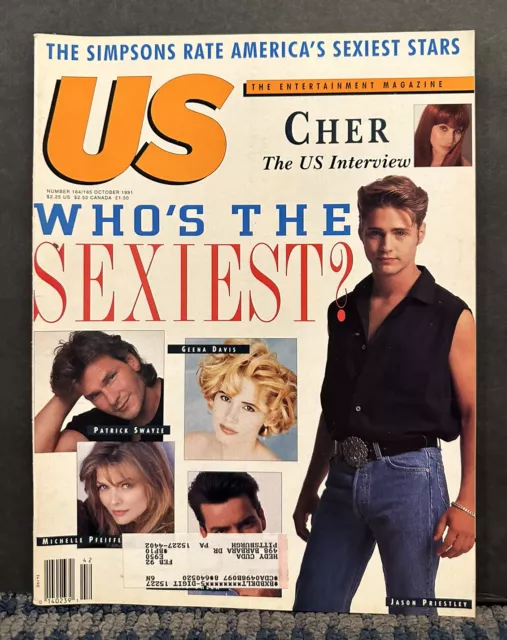 1991 October US Magazine, Jason Priestley, Patrick Swayze (B19)