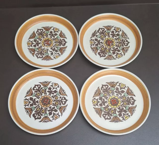 Vintage Denby Langley Canterbury 6.5 Inch Side Plates X 4