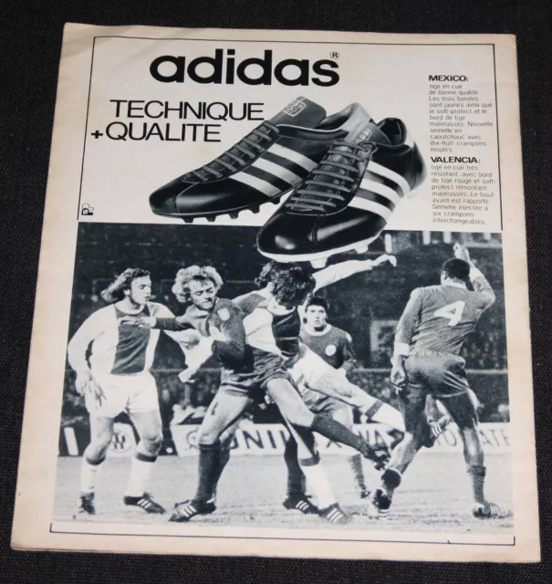 Poster Adidas Cruyff Ajax Amsterdam  Benfica 1/2 final european champions cup 72