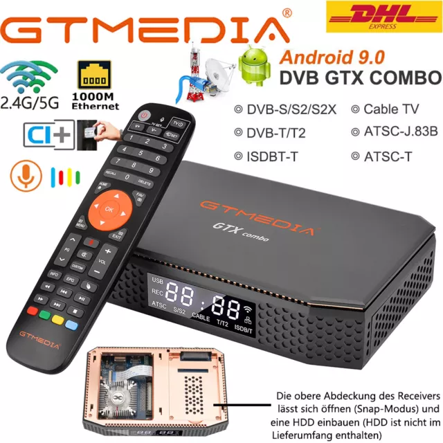 8K DVB-S2/S2X/T2/Kabel Sat Satelliten Receiver Android 9.0 SATA-HDD-Halterung