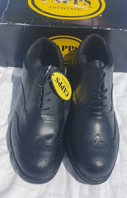 Delta Plus Capps LH707 cappello punta di sicurezza nero da uomo Oxford Brogue. Nuovo in scatola. UK9