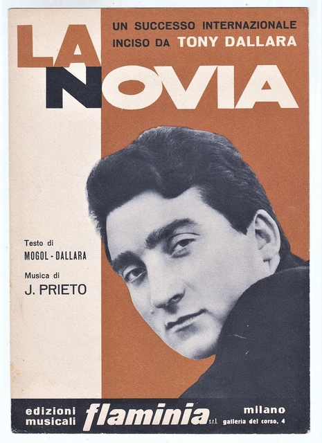 SPARTITO TONY DALLARA La novia - 1961 Mogol Joaquin Antonio Prieto EUR ...