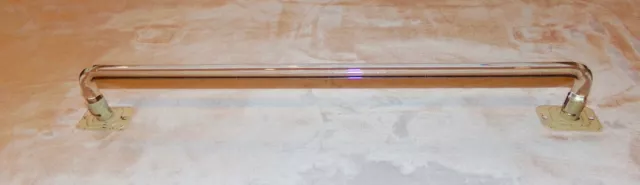 Vintage 18"  Kimble Mid Century Bathroom GLASS TOWEL BAR w Wall Brackets ~ MCM