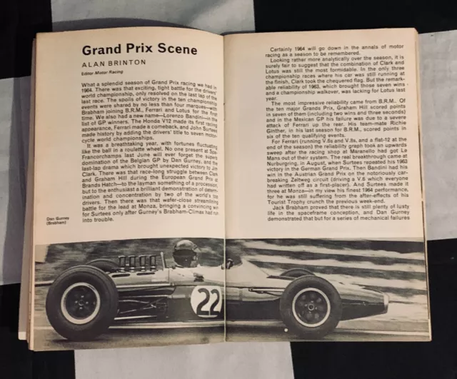 Olympia Racing Car Show 1965 Guide Programme Brm Brabham Lotus Cooper Mercedes 3