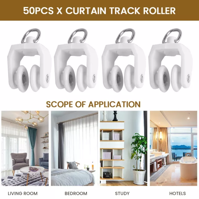 HEAVY DUTY CURTAIN Track Carrier Rollers Pack of 24 $12.00 - PicClick