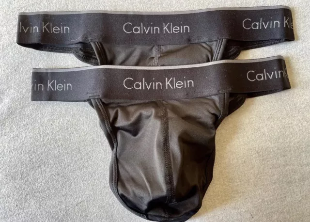 (2) Mens Calvin Klein Y-back Thong Underwear Small