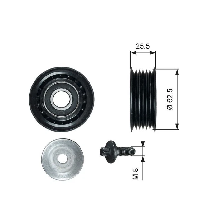 Rullo tenditore cinghia trapezoidale GA357.09 SNR per AUDI SEAT VW