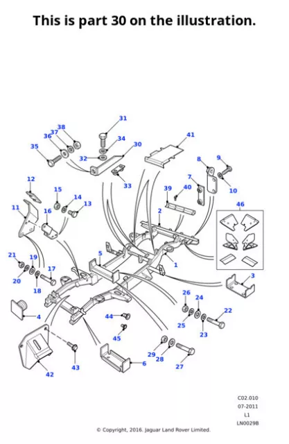 Land Rover Genuine Bracket Support Fits Defender 1987-2006 2007-Onwards NRC9696