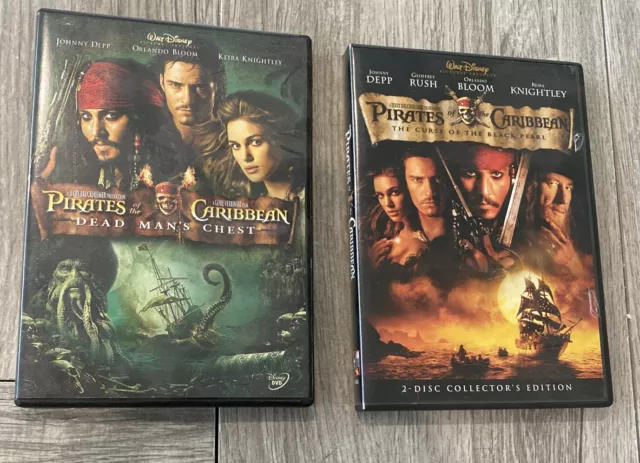 Pirates of the Caribbean I & II Curse of the Black Pearl & Dead Man's Chest DVD