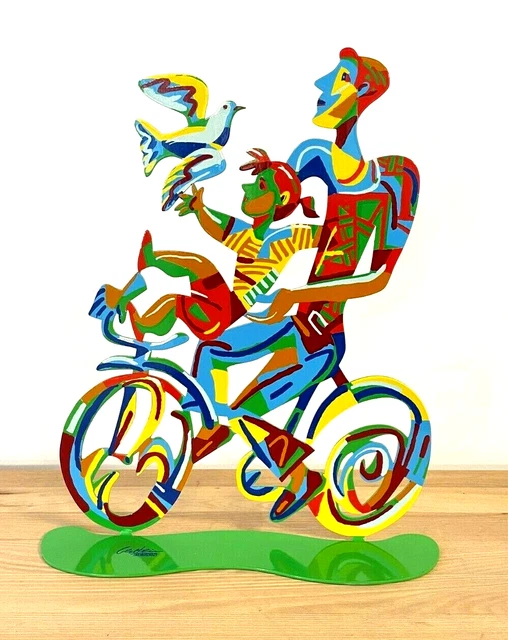 David Gerstein Art "Paseo de fin de semana" Escultura de metal moderno