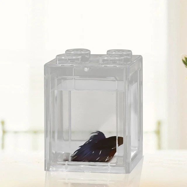 Betta Fish Tank with Led Light Prevent Escaping Goldfish Small Betta Fish Tank