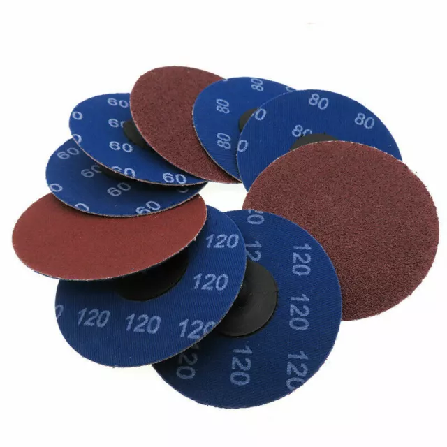 3 Inch R Type Roloc Discs Roll Lock Sanding Pads 60/80/100/120/180/240 Grit