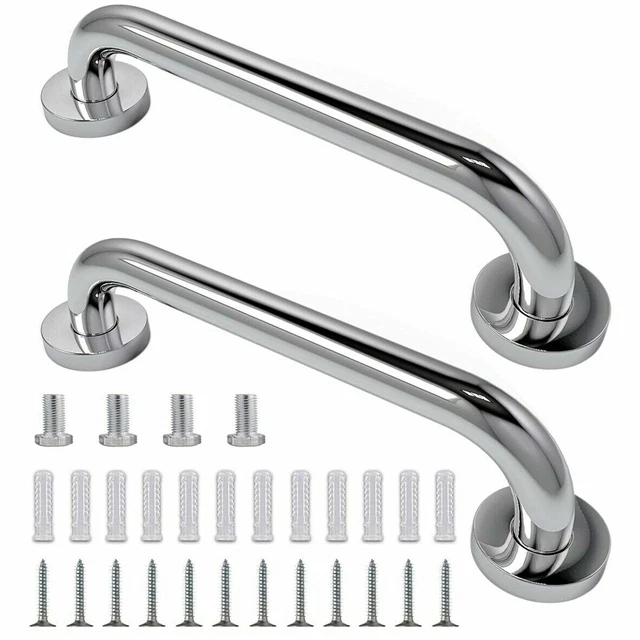2X Safety Grab Bar Bathroom Support Handle Steel Bath Shower Toilet Hand Rail