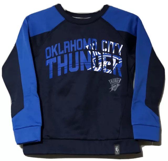 NBA Oklahoma City Thunder Boys Youth Blue Sweatshirt Size 5/6 New