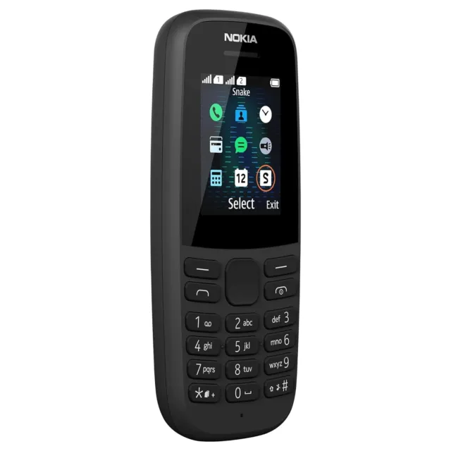 NOKIA 105 telefono cellulare classico con torcia e radio una sim - Nero NUOVO
