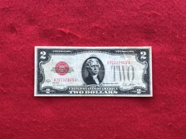 FR-1502 1928 A Series $2 Red Seal US Legal Tender "Very Fine*
