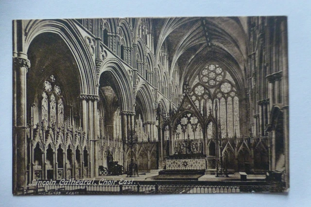Z458 Lincoln KATHEDRAL Chor Ost Postkarte