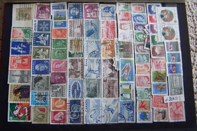 Briefmarken Kanada ca 100st Sammlung Ungestempelt ,Gestempelt.