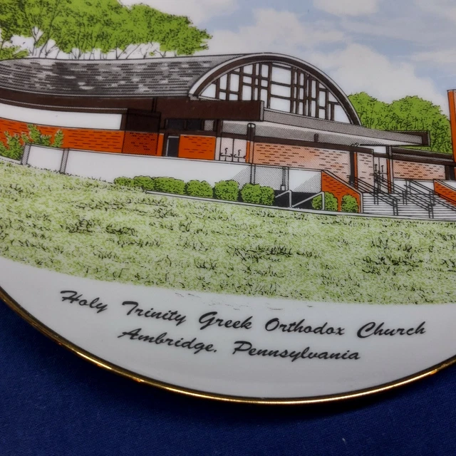 VINTAGE 1979 COLLECTOR'S Plate Holy Trinity Greek Orthodox Church