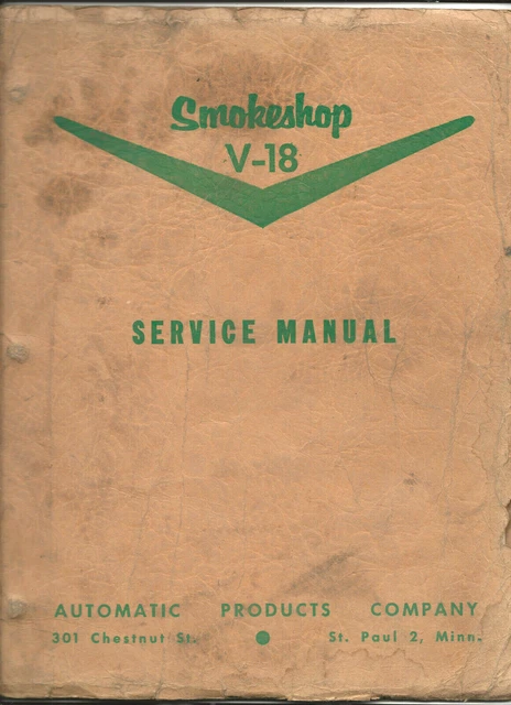 Service Manual For Smokeshop V-18 Cigarette Vending Machine-Automatic Products