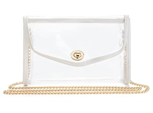 Clear Cross Body Bag Cute Shoulder Bag Small Handbag Strap for Womens 09white