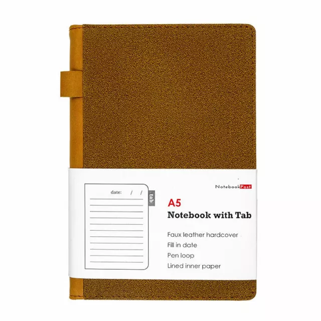 A5 Thick Classic Notebook with Dividers Tab and Pen Loop, 12 Subject Tab Journal 2