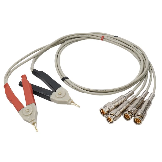 2Pcs Test Cable Circuit Clip Connector Kelvin Meter Standard Terminal Test Wires