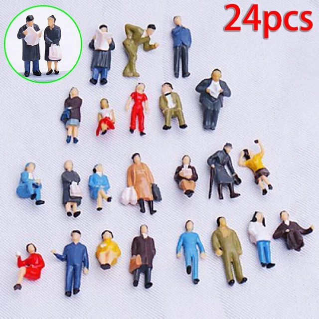 15 Figurines Miniatures Namalu – échelle 1:100, Poses Variées, Plastique ABS – Pour Trains, Dioramas, Architecture