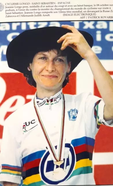 Tirage original Jeannie LONGO photo d'actualité AFP Cyclisme médaille d'or