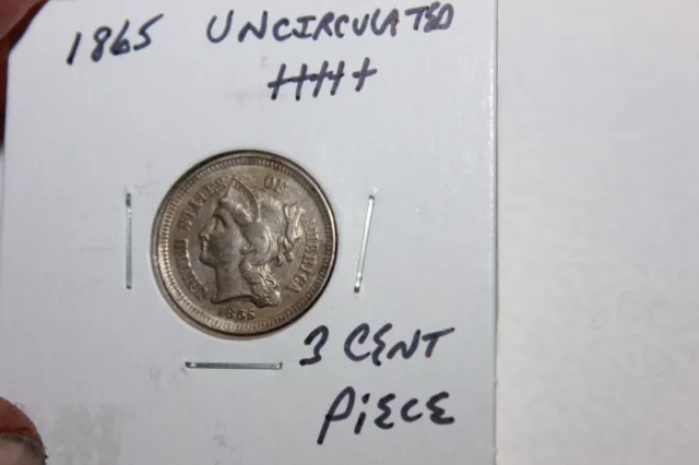 1865       Unc+++      Nickerl   Three Cent Piece