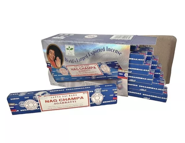 Encens NAG CHAMPA SATYA Lot 12 Boites de 15G - Incense 3