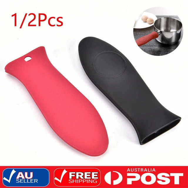 1/2X Silicone Pot Holder Cast Iron Hot Skillet Handle Cover Potholder Pan Sleeve