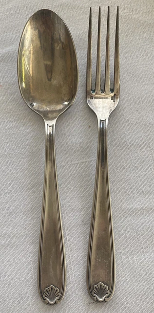 Cuillère Et Fourchette En Métal Argenté Prudhomme Pour Coquillages – Lot De 2 Couverts Traditionnels Français
