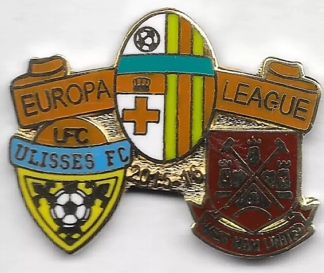 Enamel Badge - 15/16 Birkirkara Malta Ulisses FC West Ham United Europa League