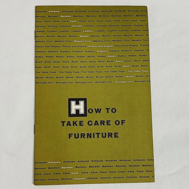 JOHNSON'S WAX BOOKLET Pamphlet How To Take Care Of Furniture Vintage