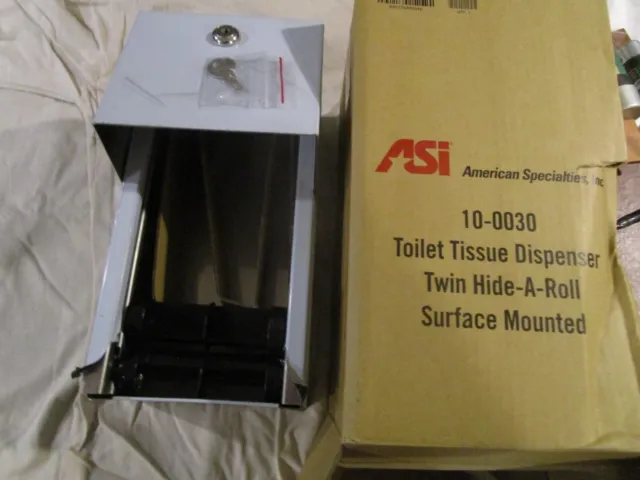 ASI Surface Mounted Dual Roll Toilet Tissue Dispenser 0030 Asi Group 0030 NEW