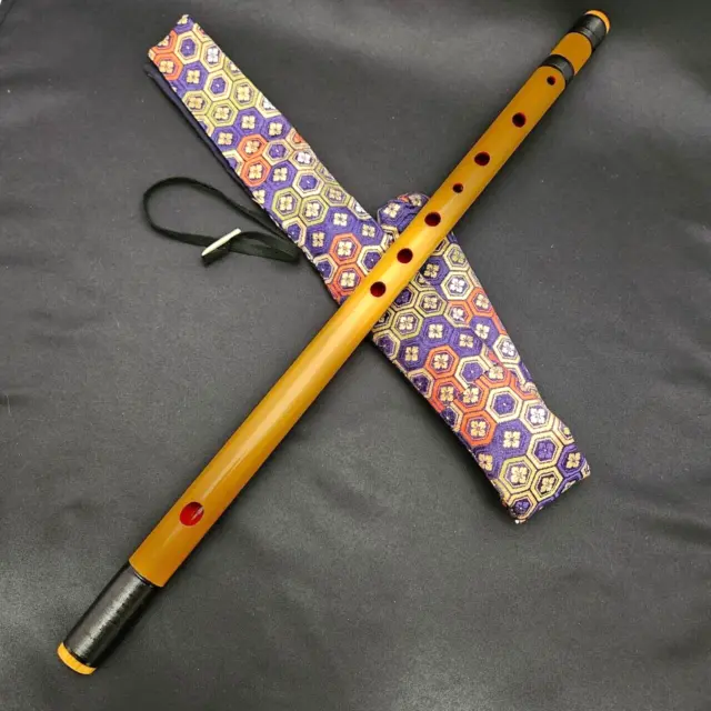Japonais Traditionnel Bambou Flûte Shinobue si Bémol Longueur : 46cm/45.7cm 2