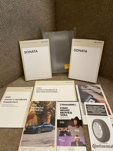 2021 Hyundai Sonata Owners Manual w/ Navigation & Bluelink guide and case