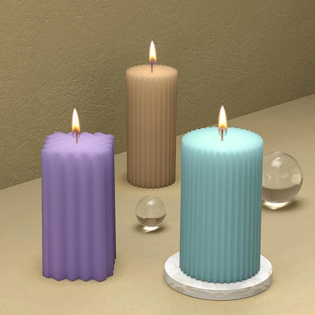 Molde de velas forma geométrica hágalo usted mismo jabón perfume fabricación de velas cera de silicona 2023