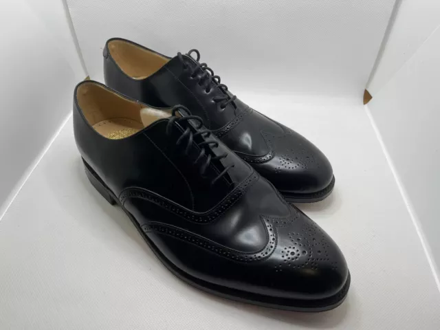 Mens Grenson Dylan Oxford Brogues Shoes Leather Black UK 10 G US 11 Style 6373