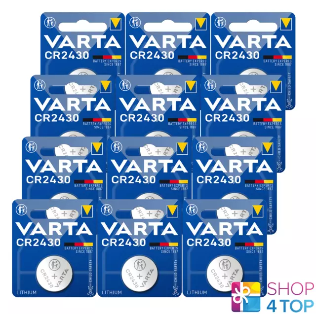 12 Varta Cr2430 Lithium Batteries 3V Coin Cell Button Dl2430 Exp 2031 New