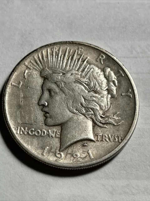 1921 Peace Dollar - High Relief F Fair Details Nice Coin See Pics