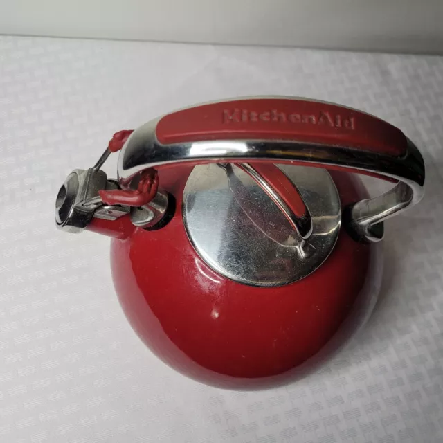 KitchenAid Teapot Kettle Whistling 2 Quart Red Enamel Cookware