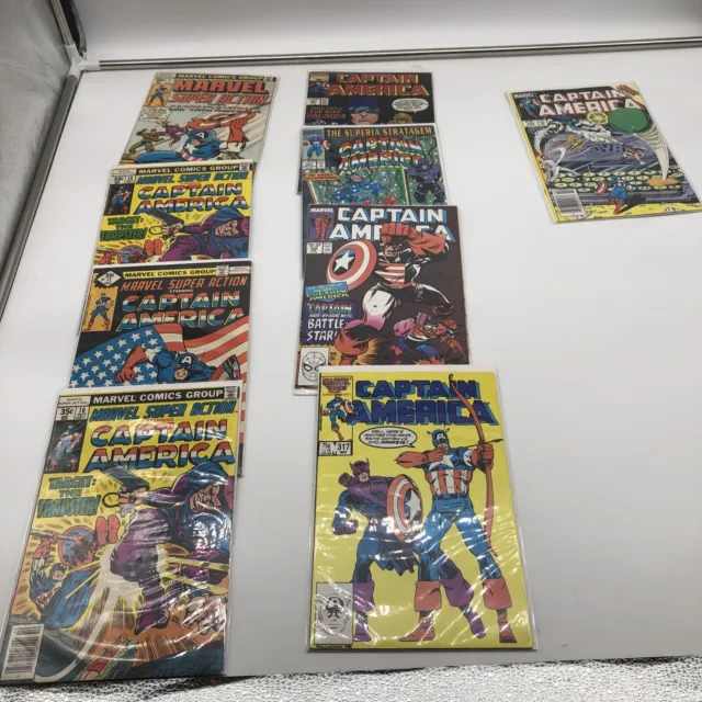 Lot of 9 Marvel Comics Captain America