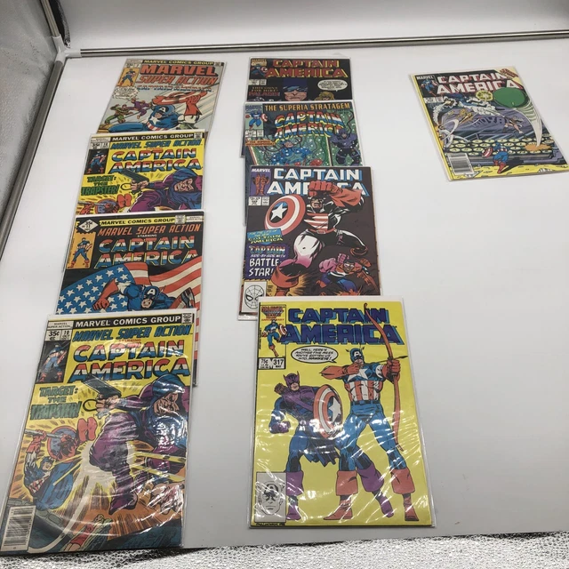 Lot of 9 Marvel Comics Captain America