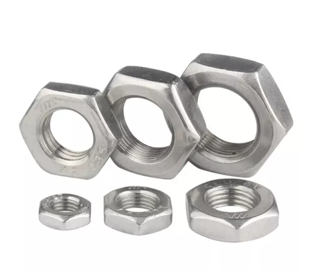 Fine Thread M6-M16 304 Stainless Steel Hexagon Hex Wafer Thin Jam Nut