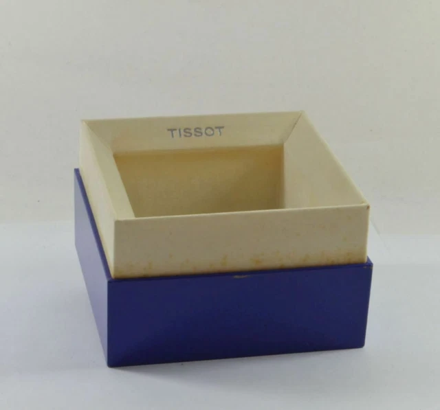 Étui Vintage Bleu Pour Montre Tissot - Avec Effets Taches Rétro